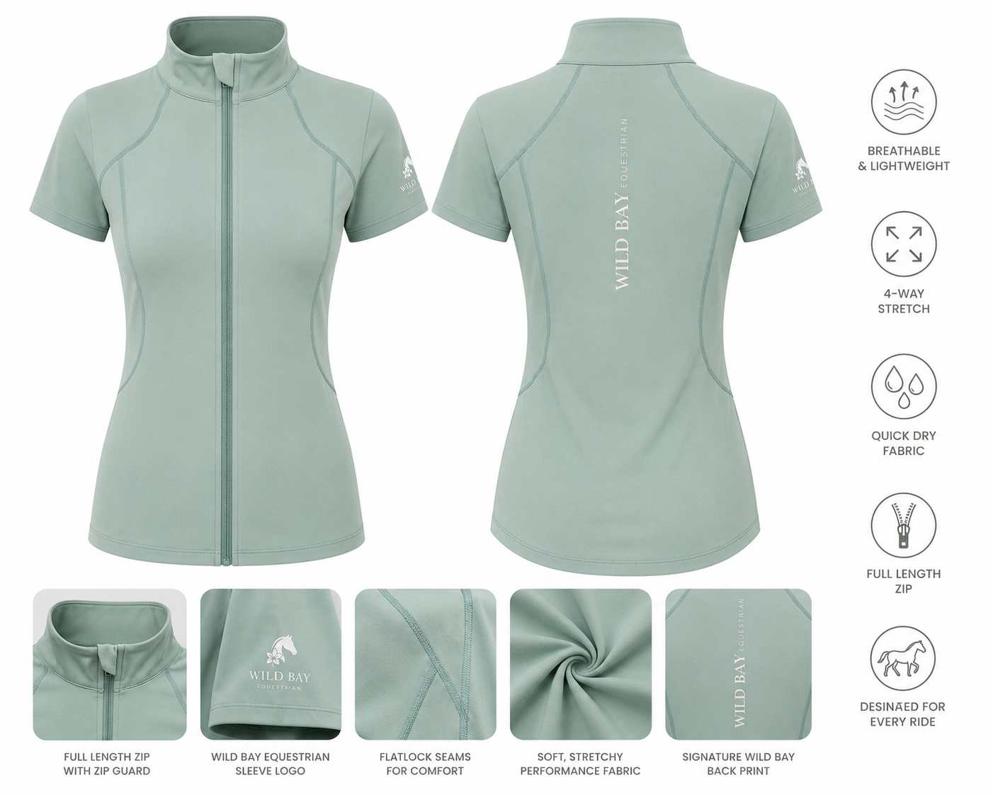 Essential Full Zip Base Layer